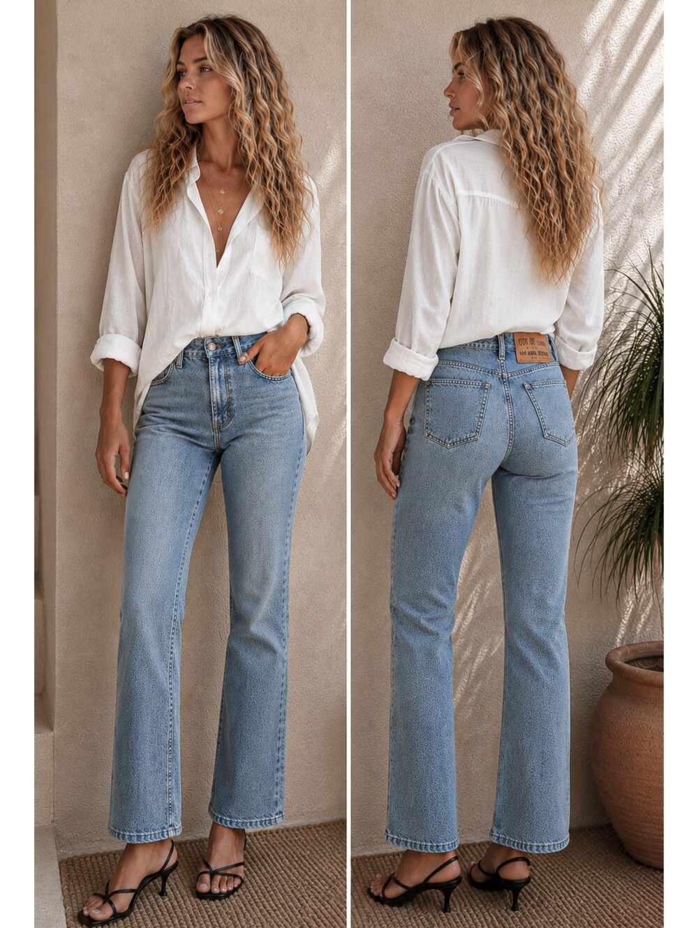 Gap Blue Jeans Vintage Boot Cut Soft 100% Cotton Light Wash Denim Pants 6